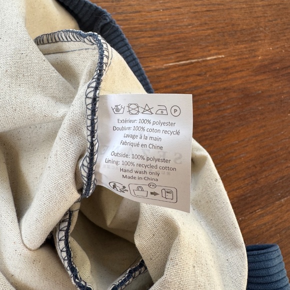 new Sézane super soft velvet corduroy tote bag denim blue limited edition - Picture 4 of 4